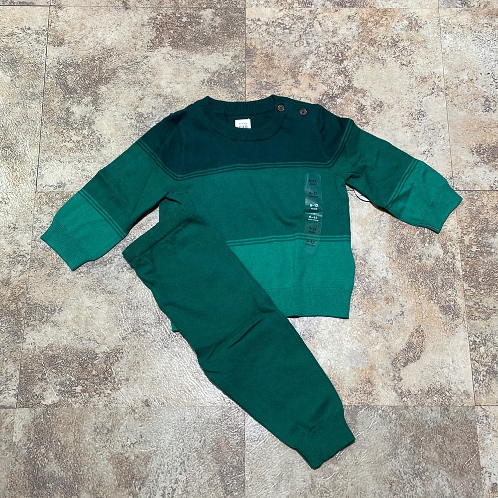 Baby Gap stripe sweater outfit set NWT